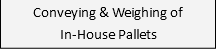 Conveying & Weighing of In-House Pallets
